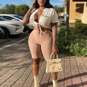 Couture By Hourglass Nude Dream Biker Shorts NWOT